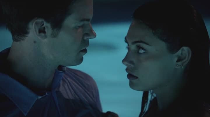 Elijah and Hayley stare at each other now that the ordeal is over. Photo: CW
