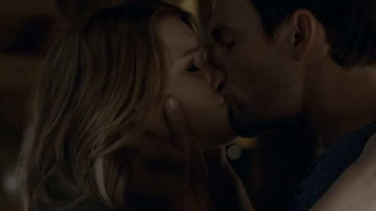 Audrey and Nathan kiss