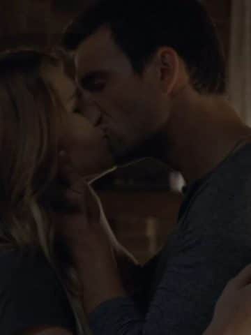 Audrey and Nathan kiss