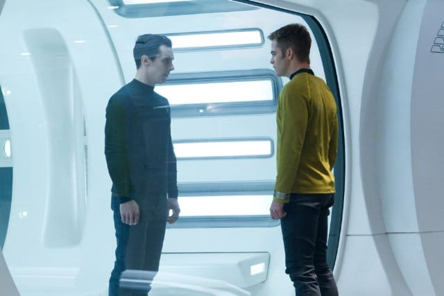 Benedict Cumberbatch and Chris Pine in Star Trek Into Darkness. Photo: Paramount