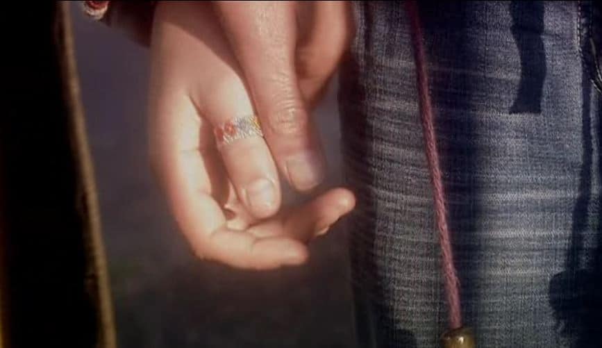 The Doctor about to grab Rose's hand. Photo: BBC