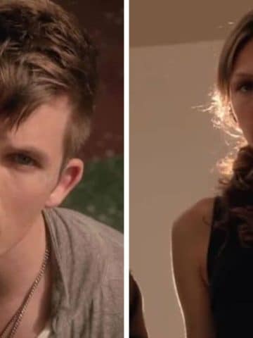 emery and roman romantic moment. They look at each other