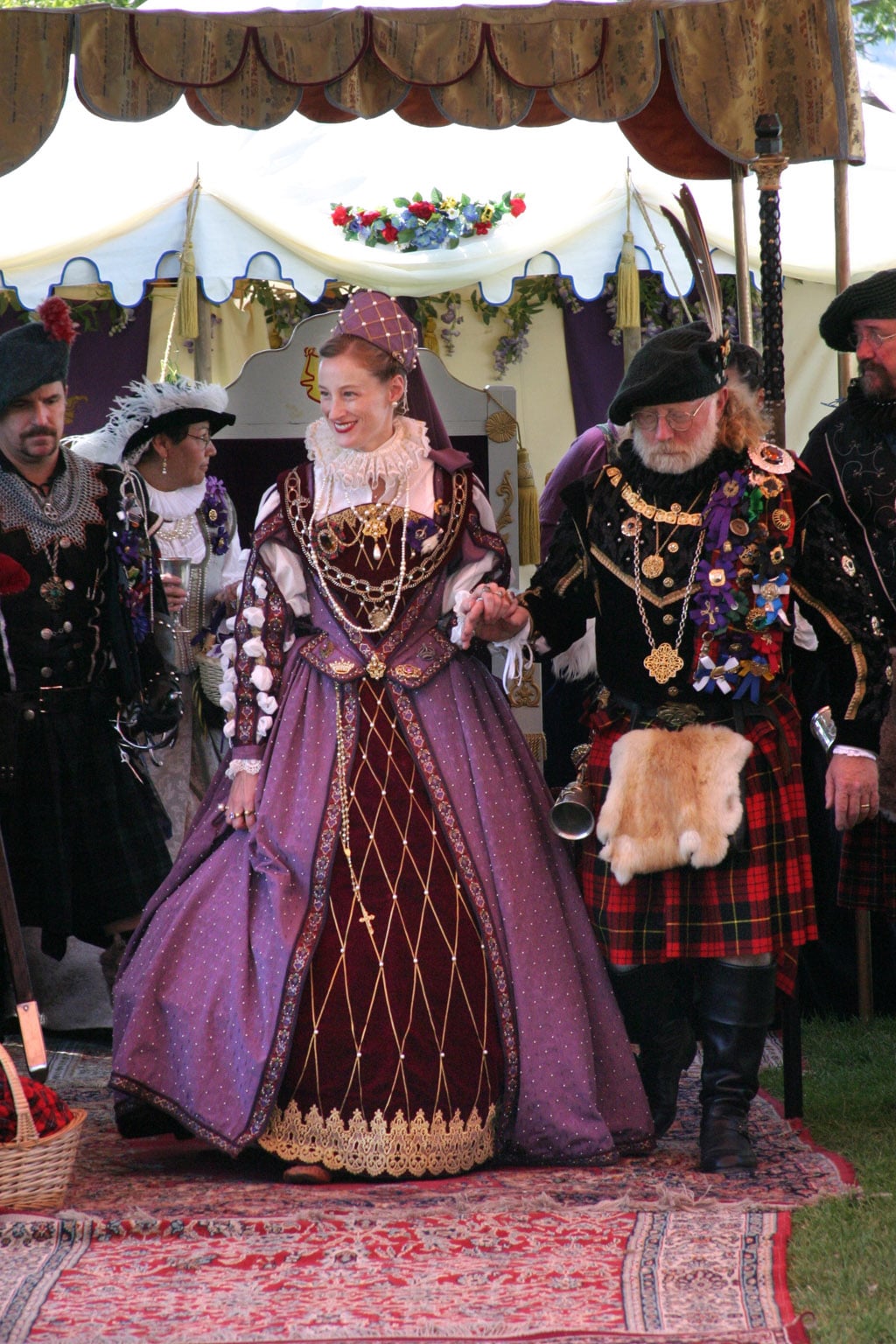 Image of an actress playing Mary Queen of Scots at a Scottish Faire. Photo: David Ball