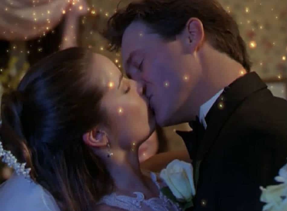 Piper and Leo get married in the Charmed episode "Just Harried."