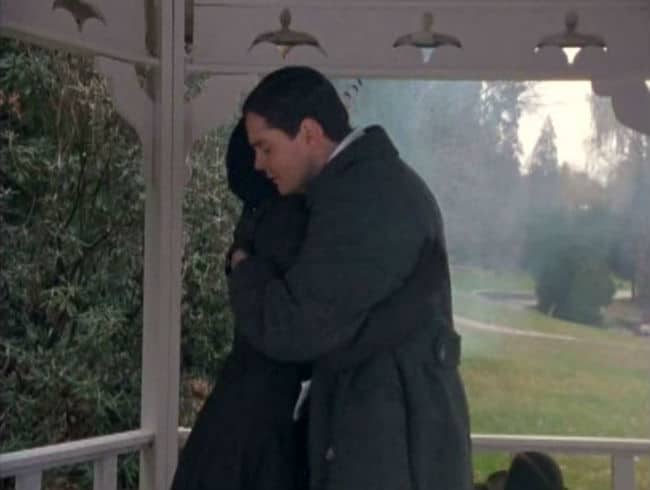 Gilbert Blythe in Anne of Green Gables the Sequel; He hugs Anne and says goodbye.
