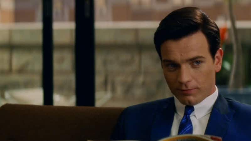 With his quiet blue-eyed gaze, Ewan McGregor is silently compelling you to watch his dapper self in this film.