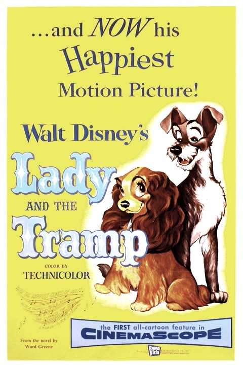 Lady and the Tramp Poster Photo: Disney, via Wikimedia Commons