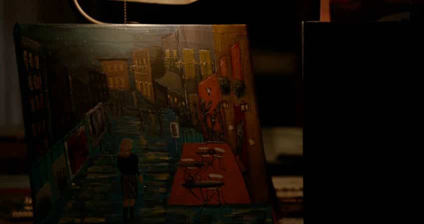 Klaus's painting for Cami. Photo: CW.