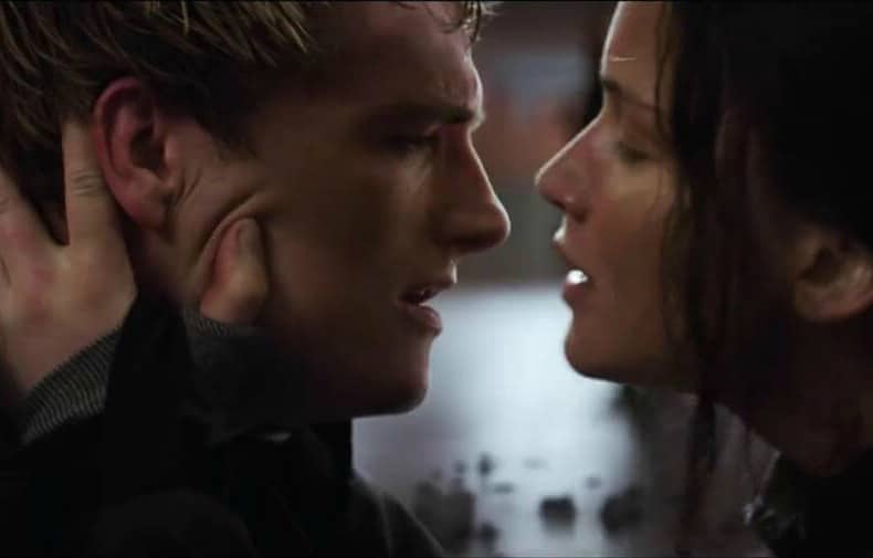 Katniss calms Peeta with the words, "Stay with me." His reply, "Always." - Mockingjay