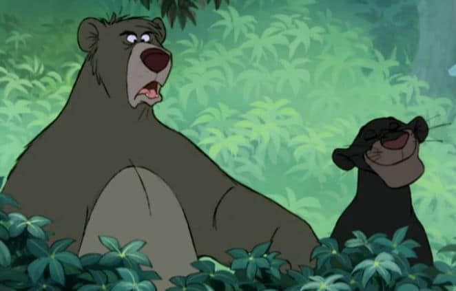 Baloo and Bagheera Watch Mowgli Leave - The Jungle Book