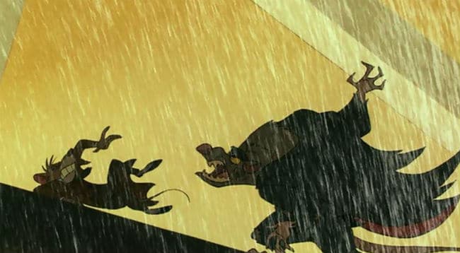 Ratigan and Basil Fight The Great Mouse Detective