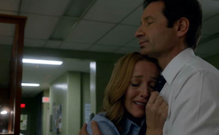 scully and mulder hug the x files