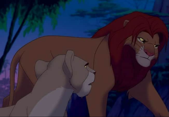 Nala and Simba Fight Photo: Disney