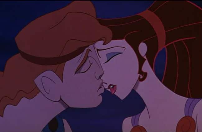 Hercules and Meg Almost Kiss Photo: Disney