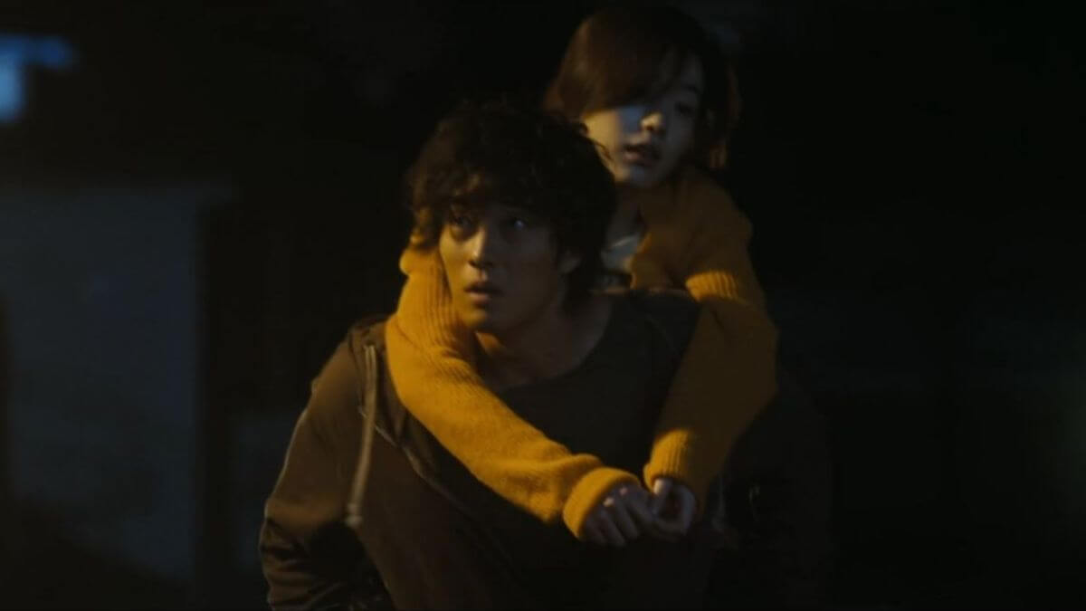 Always kdrama. Young man carries young woman on his back.