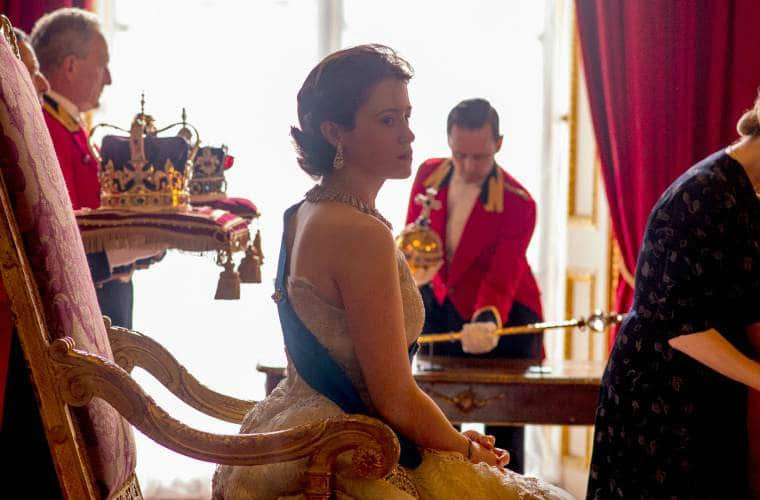 The Crown promotional image; movies and tv shows about royals