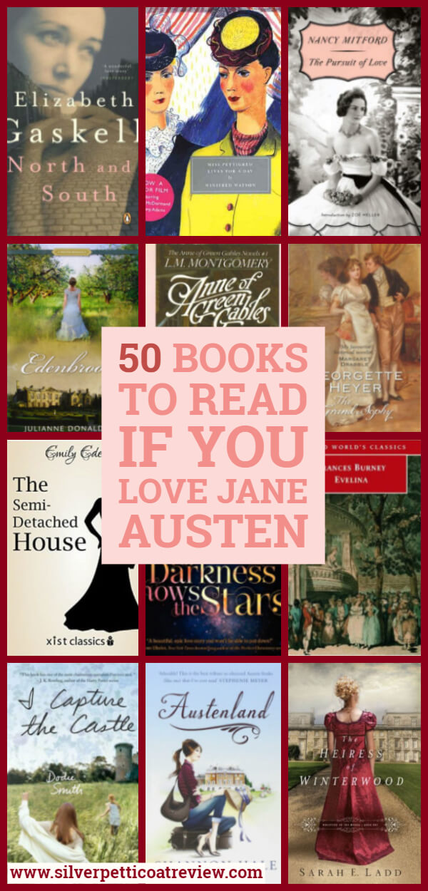 50 Books to Read if you love jane austen pinterest image