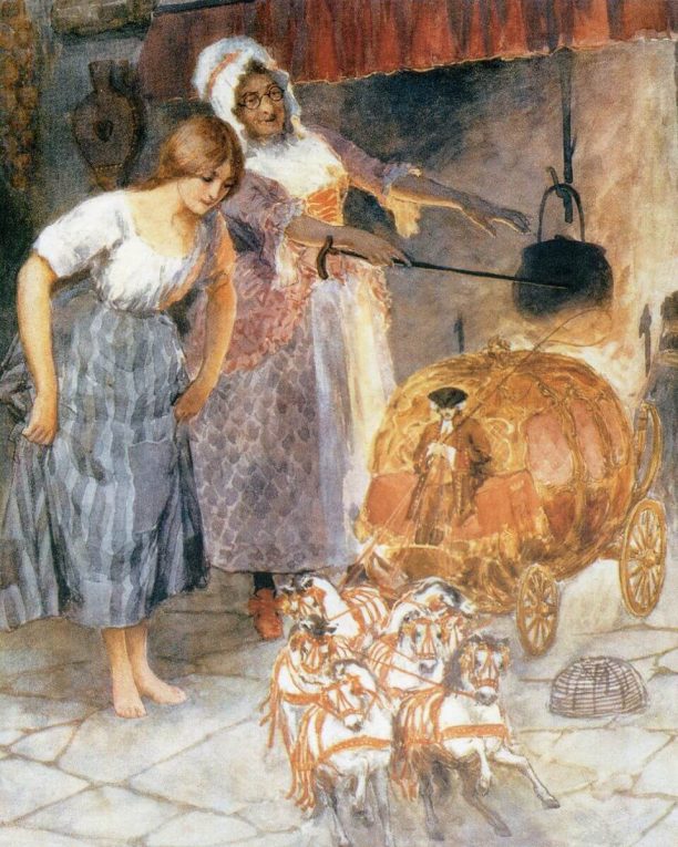 Cinderella and the Fairy Godmother by William Henry Margetson