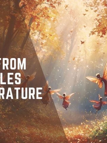 Top 10 Fairies Featured image showing fairies flying in a forest