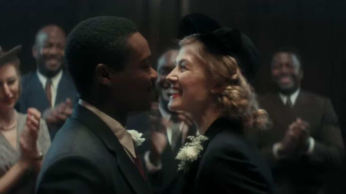 A United Kingdom scene of an interracial couple getting married
