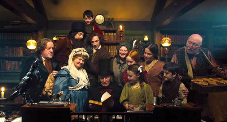 The cast of The Man Who Invented Christmas