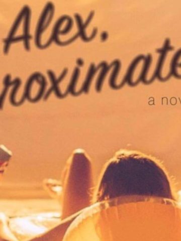 Alex, Approximately book cover crop showing a girl sitting on a tube on the water