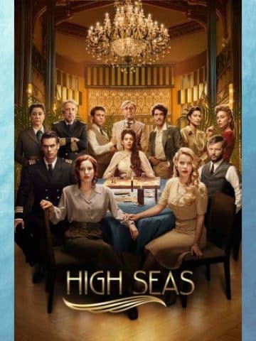 TV poster with ocean background