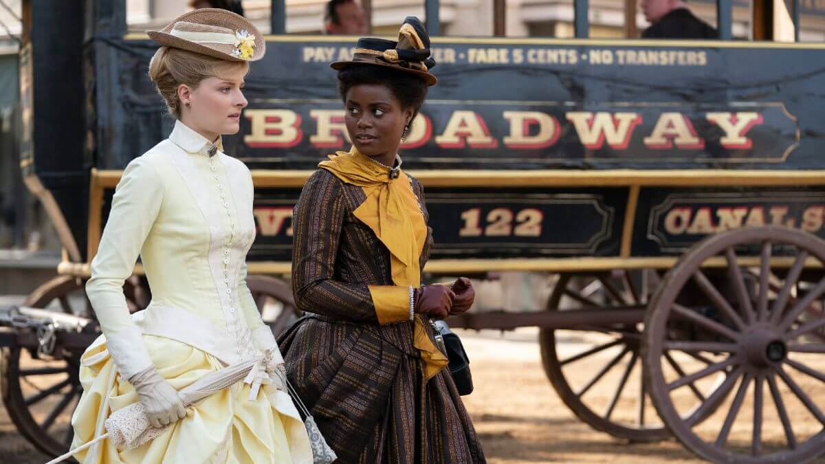 Louisa Jacobson and Denée Benton in The Gilded Age.
