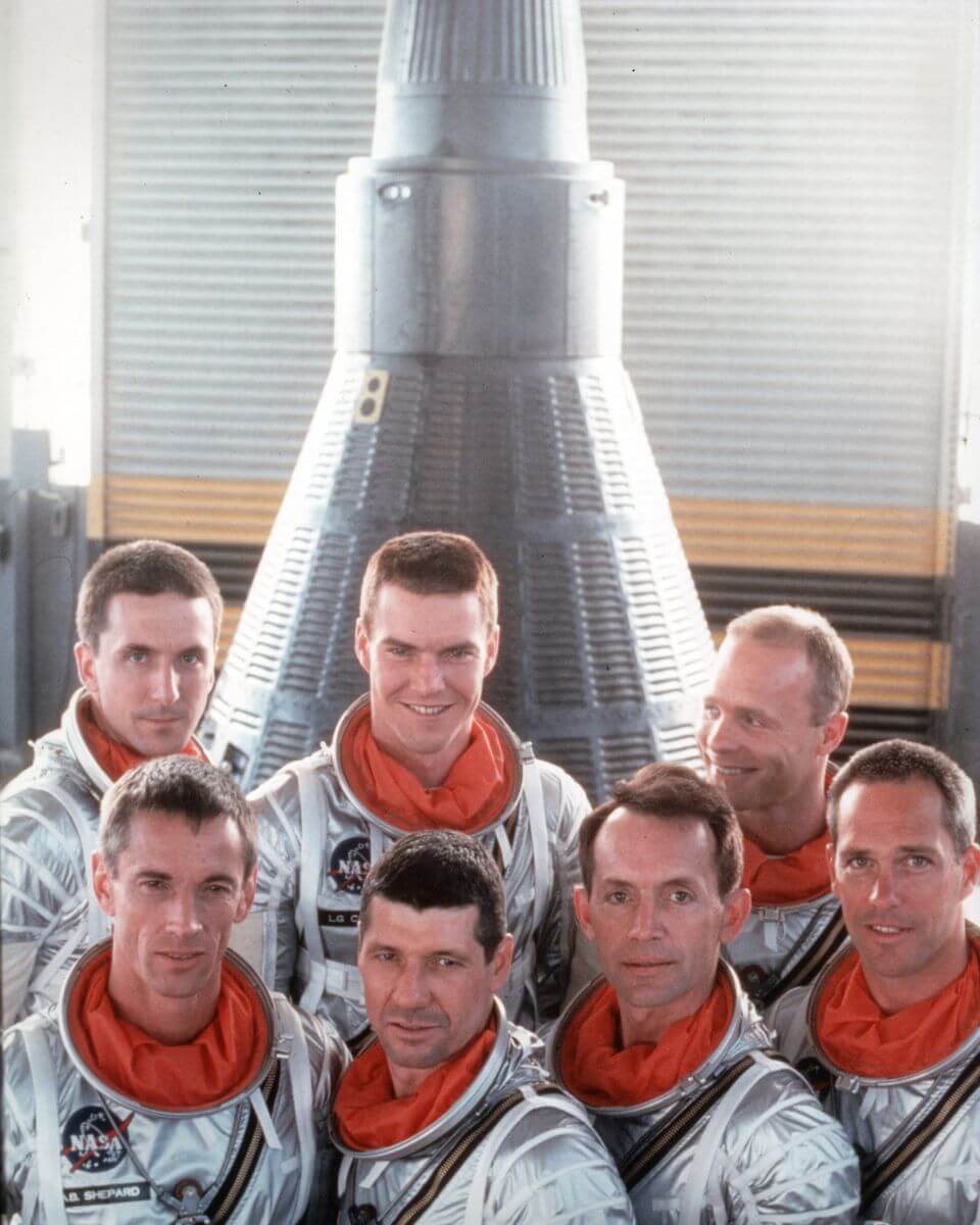 The Right Stuff movie publicity still of the actors playing astronauts