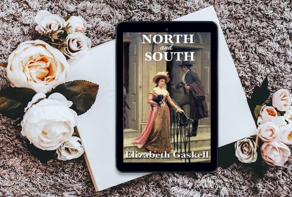 north and south book cover with flowers around the book