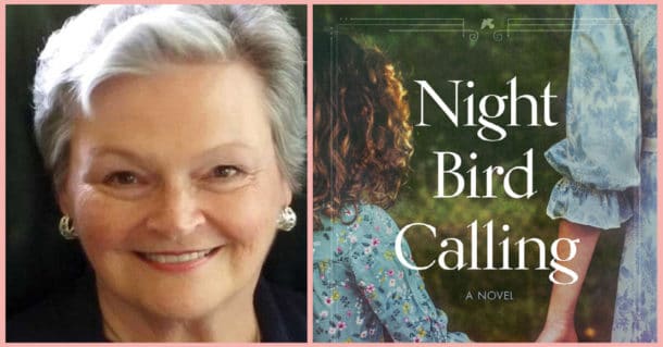 Cathy Gohlke Author image and Night Bird Calling Book Cover