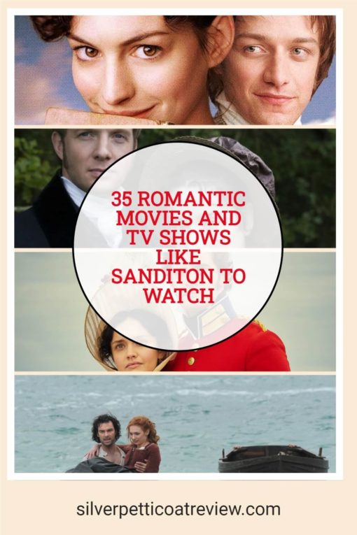 35 Romantic Movies and TV Shows Like Sanditon to Watch; pinterest image