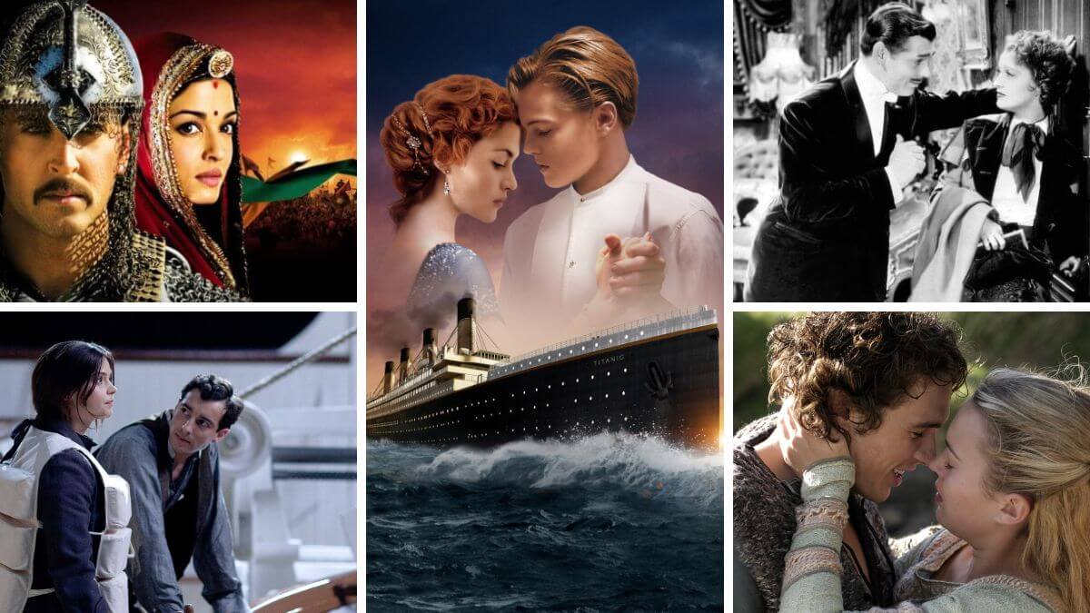 Movies like titanic: collage of photos with Titanic 1997 film in the center