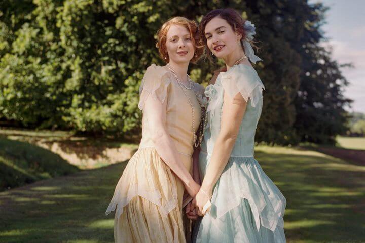 The Pursuit of Love promotional image with Lily James and Emily Beecham