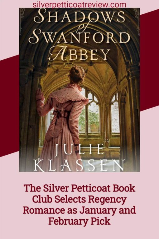 The Silver Petticoat Book Club Selects Regency Romance as January and February Pick; Pinterest image