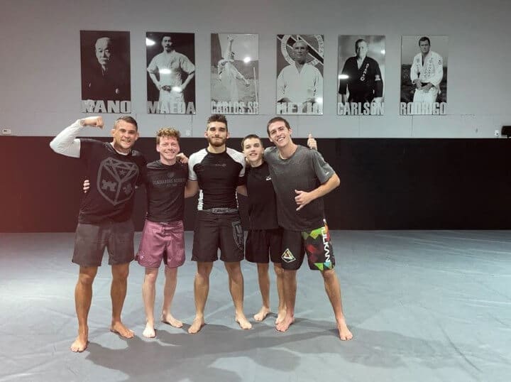 Brooke’s boys and their friends training with Dustin Poirier.