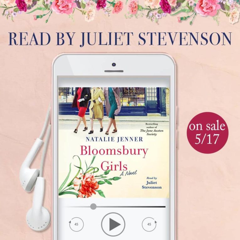 Bloomsbury Girls Audiobook picture announcing Juliet Stevenson as the narrator.