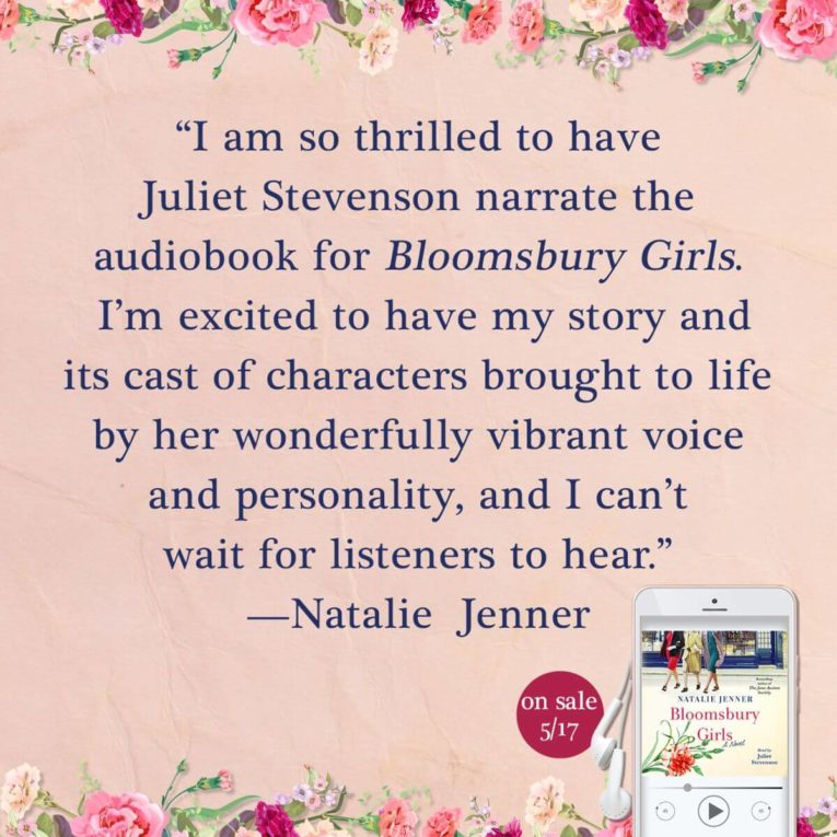 Bloomsbury girls quote card about audiobook