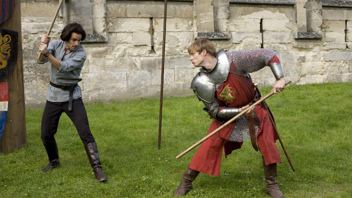 Arthur and Lancelot training