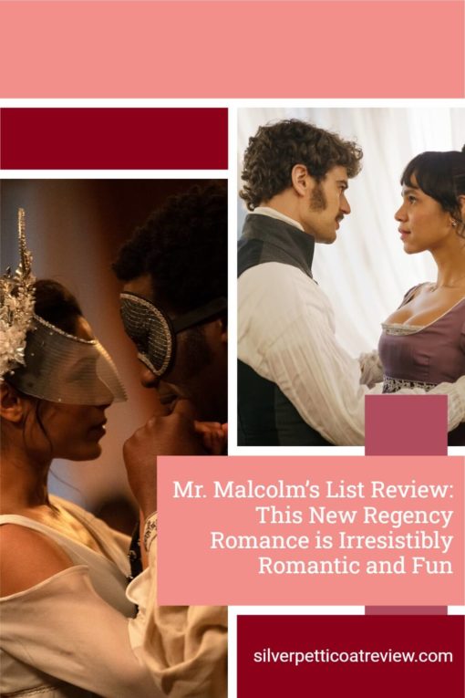 Mr. Malcolm’s List Review: This New Regency Romance is Irresistibly Romantic and Fun; pinterest image