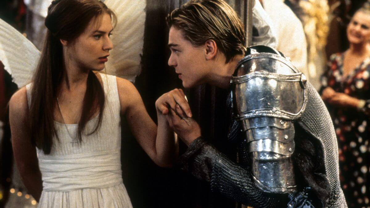 Claire Danes and Leonardo Dicaprio in Romeo and Juliet.