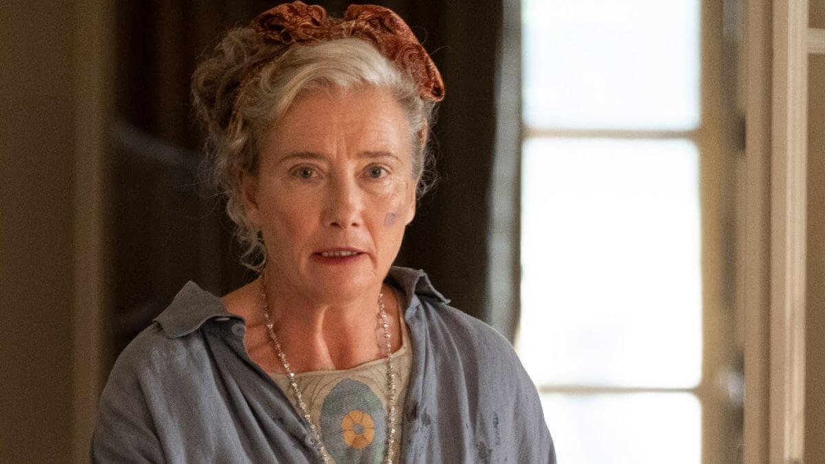 Emma Thompson as Lady Marcham in Why Didn't They Ask Evans
