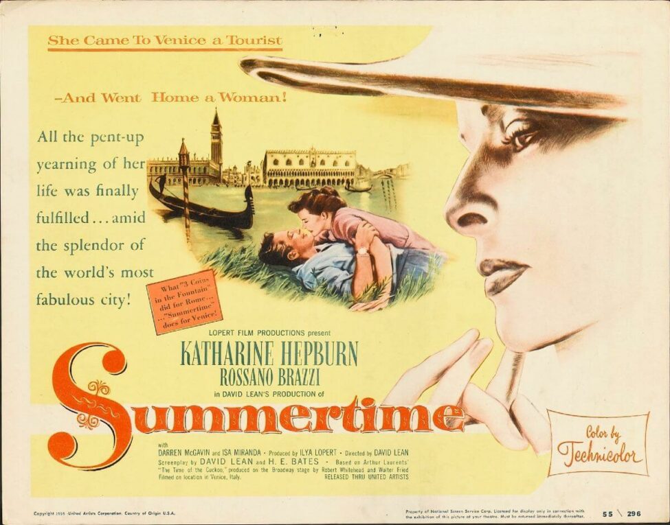 Summertime 1955 film production art poster