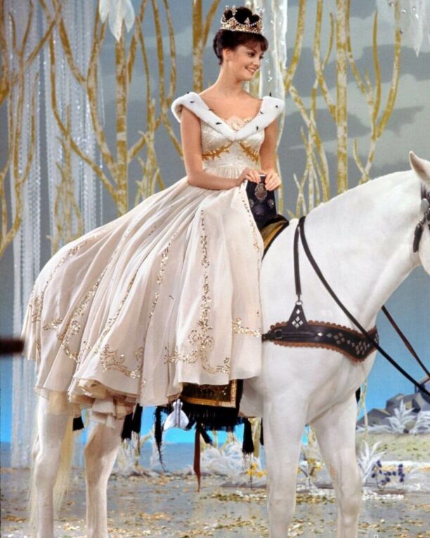 Cinderella on a white horse in 1965 film