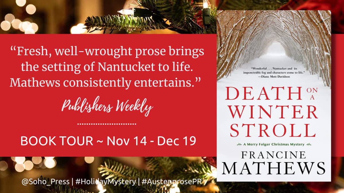 Death on a Winter Stroll Book Tour Featured Graphic
