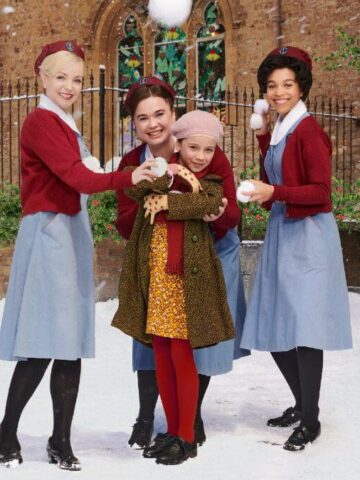 call the midwife christmas special featured image for britbox, acorn tv, and pbs passport list