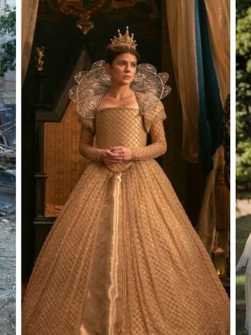 A collage of period drama photos including Young Sherlock, My Lady Jane, and The Pursuit of Love.