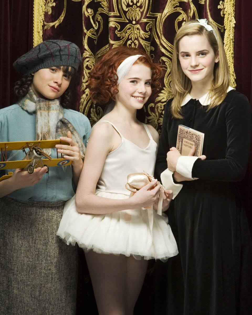 ballet shoes movie publicity still of three young women