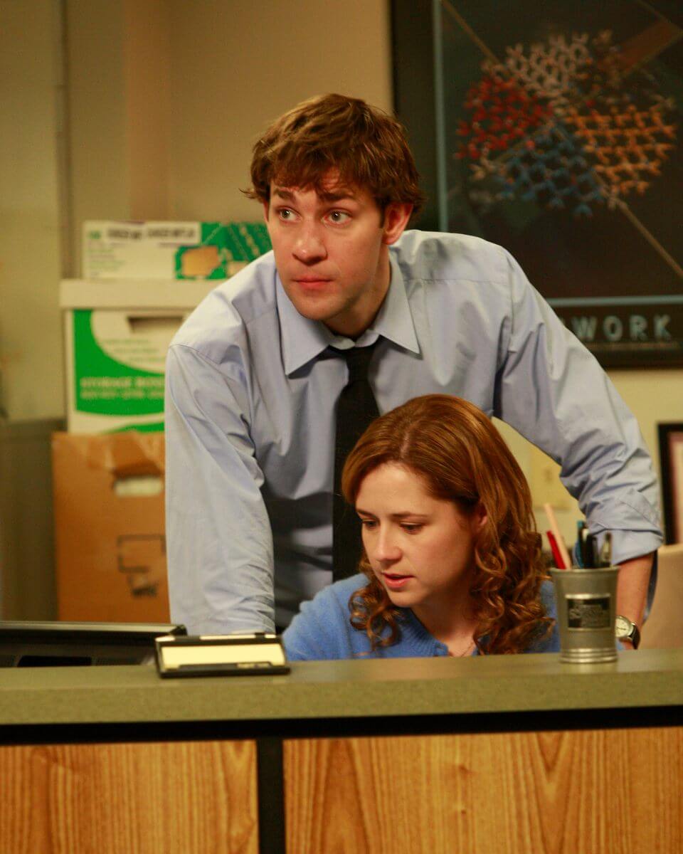 jim and pam in the office