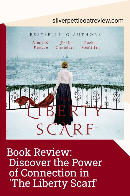 Book Review Discover the Power of Connection in 'The Liberty Scarf' pinterest image with audiobook cover